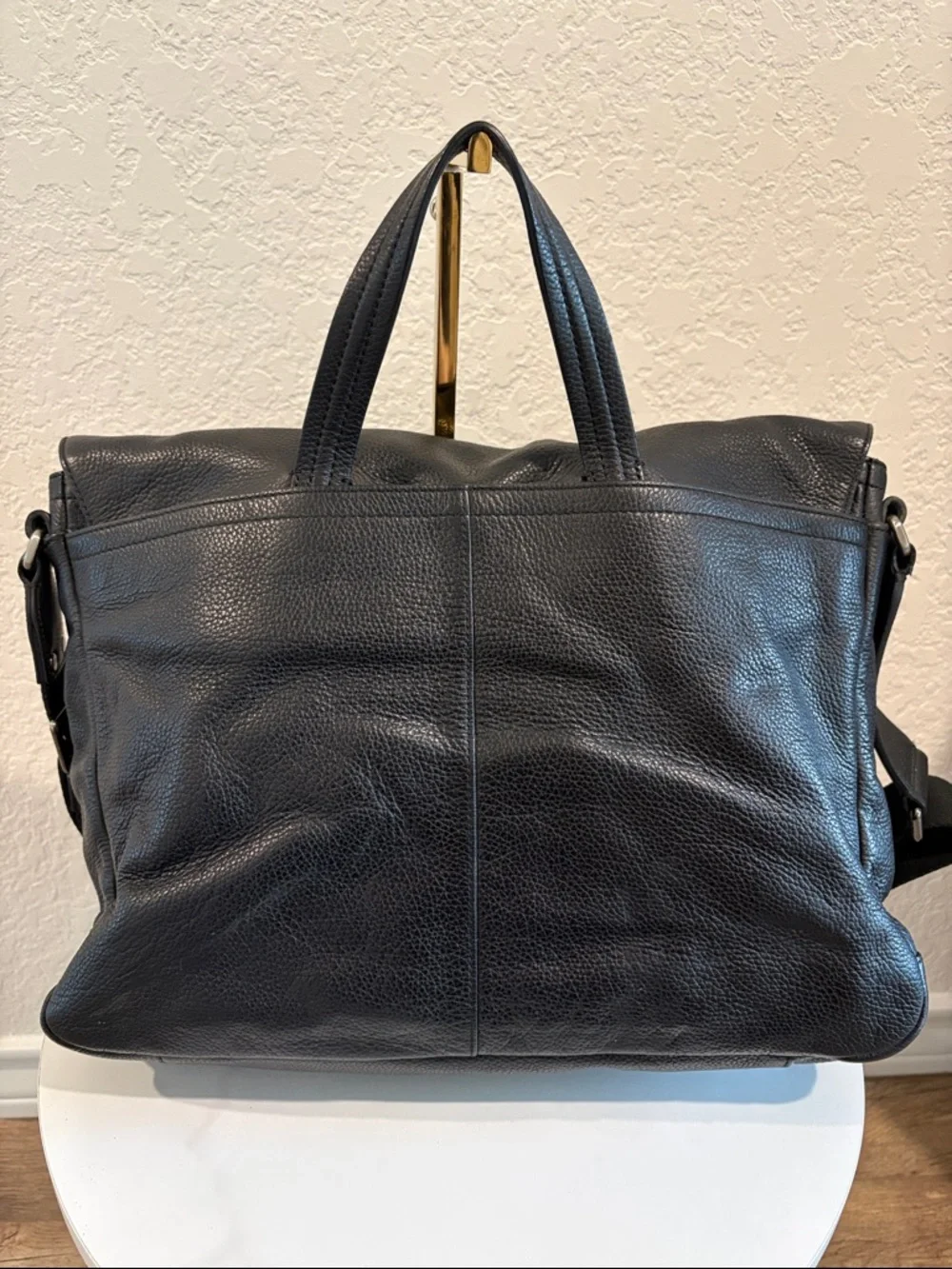 Coach Black Leather Laptop/ Messenger Bag - Picture 3 of 15